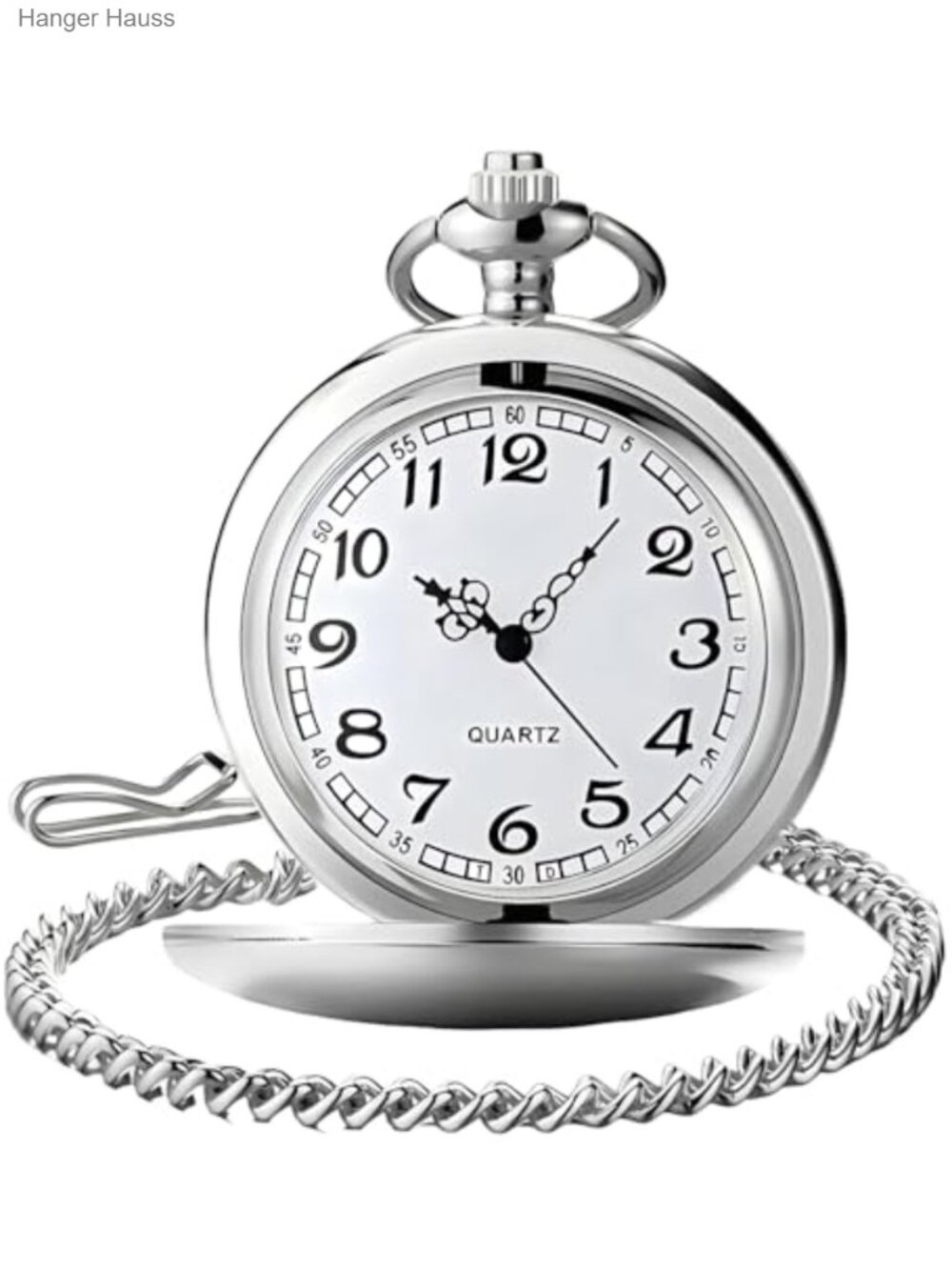 Antique Pocket Watch with Detachable Silver Chain